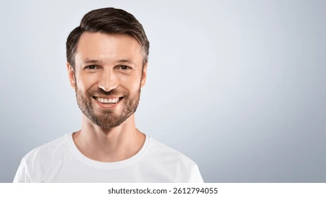 handsome young bearded man smiling 260nw 2612794055